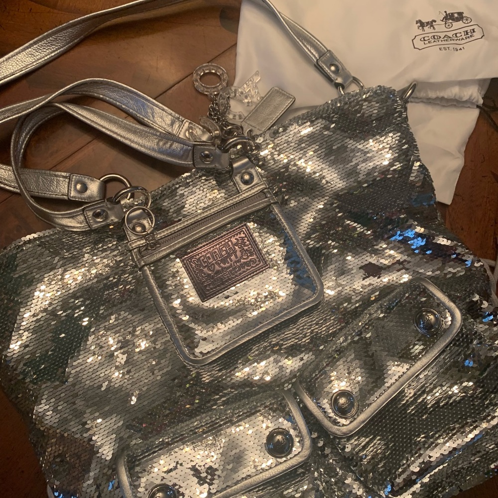 COPY - Limited edition Poppy large sequins handbag